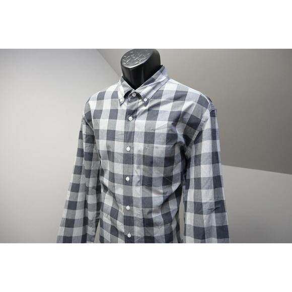 J Crew Dress Shirt Classic Fit Plaid Button Up Flex Washed Mens Sz Large - Picture 3 of 9